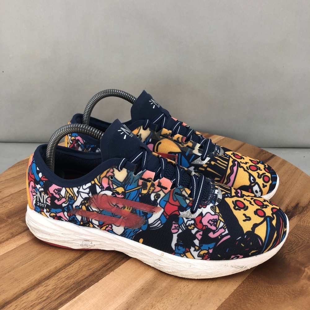 Skechers Go Run NYC 2017 Limited Edition Pizza Print Running Shoes Womens 9